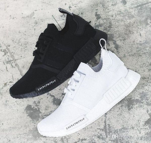 

classic runner r1 pk og japan triple black white men women running shoes sneaker run primeknit mens womens trainer sports shoe