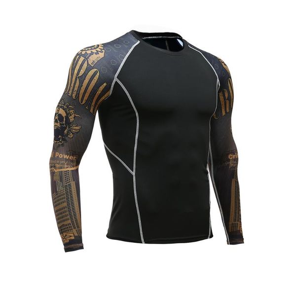 

men women fitness long sleeve cycling base wear men bodybuilding skin sport compression shirt bike training base layer clothing, Black;red