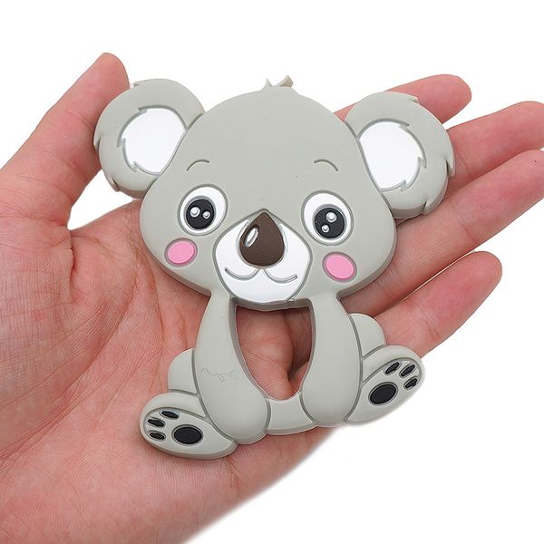 

chenkai silicone koala teether beads clips set diy baby shower chewing pendant nursing sensory teething pacifier dummy toy