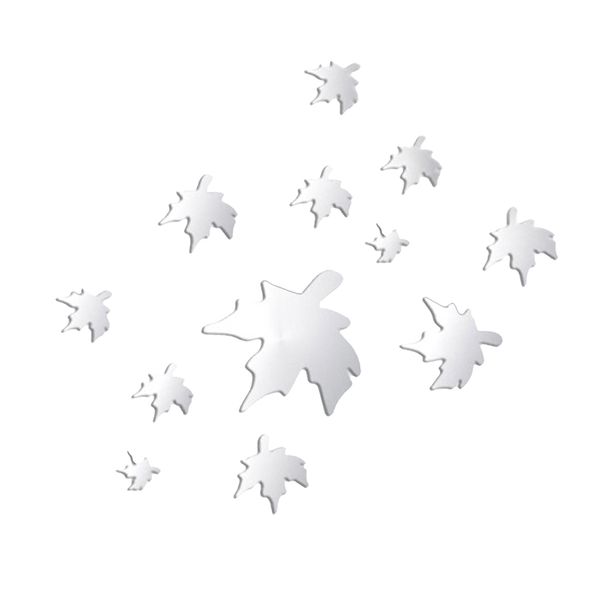 

pine leaf acrylic wall sticker mirror 3d wall decals 60x40cm