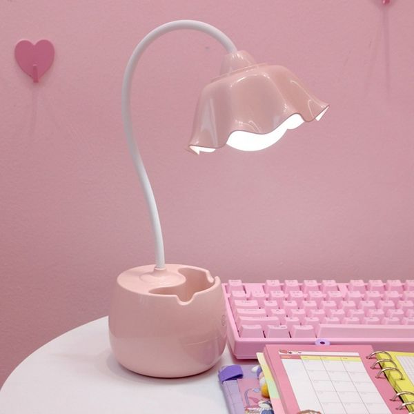 

pen holder rechargeable small table lamp led eye protection bedroom pattern decorative lamp 1 pc