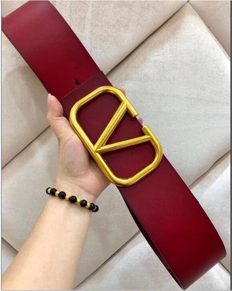 

new wide popular men and women 7 cm wide leather belt men luxury designer brand 1g valentino 1g belts, Blue;gray