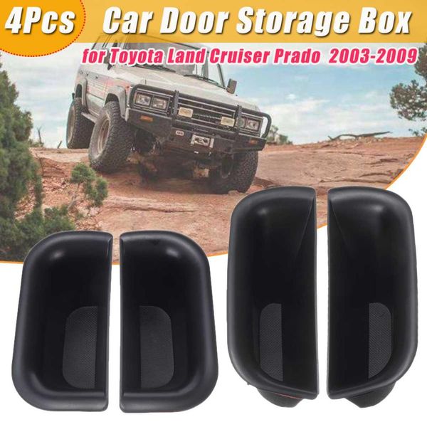 

4pcs car door storage box for land cruiser prado 120 2003 2004 2005 2006 2007 2008 2009 auto accessories