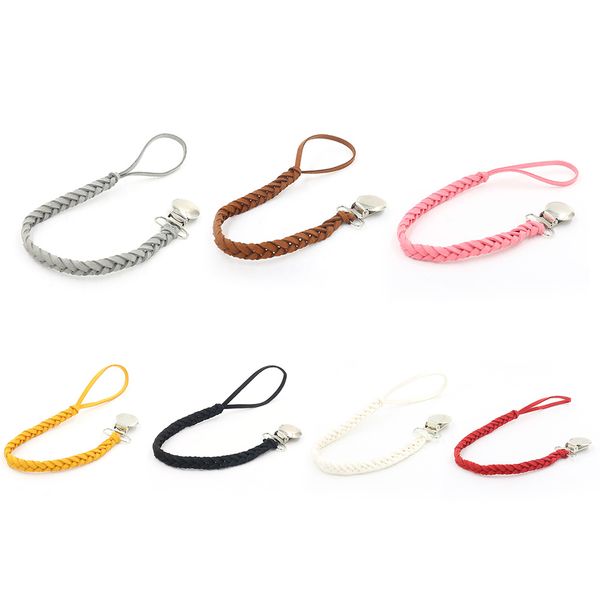 

кожа / силиконовых pacifier зажимы цепь hoiders пустышка соска плетеного binky клип соски держатель для пустышек цепи для кормления младенце