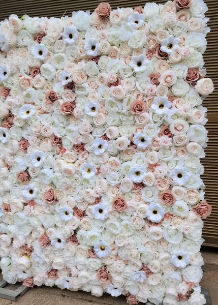 

10pcs/lot artificial flowerwall panel wedding very light peony dark rose flower wall wedding backdrop runners home decor