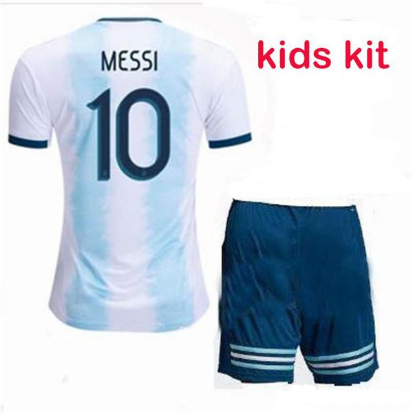 

Argentina jersey 2019 Youth Soccer Sets Kids MESSI DI MARIA AGUERO DYBALA Higuain Pastore Kids Jersey Boy 19 20 football Uniforms
