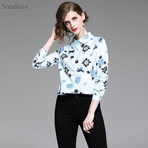 

new spring fashion cartoon horse print women blouse party female shirts plus size woman blouse vintage lady shirt, White