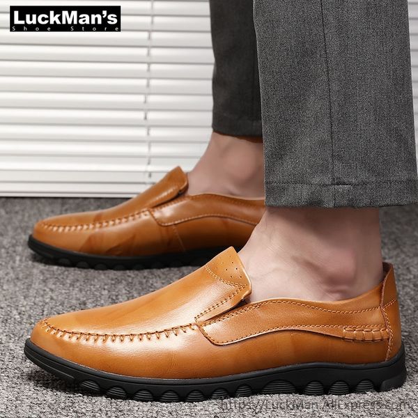 

men loafers party shoes luxury loafers leather moccasin wedding slip on shoes flat driving boat male gommino zapatos, Black