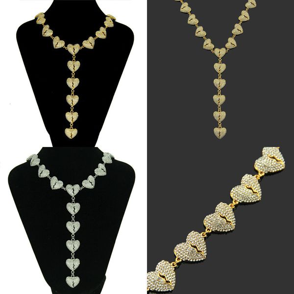 

2019 originality alloy fully-jewelled real heart necklace exaggeration man peach heart pendant starfish, Silver