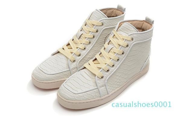 

snakeskin python red bottom sneakers luxury designer high skate flats mens womens casual shoes brand new wholesale price 36-46 ac01, Black