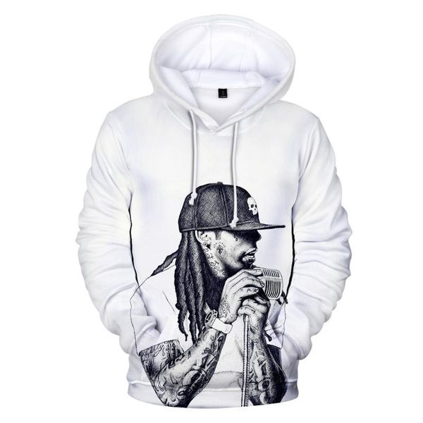 

lil wayne hoodies hip hop fashion hoodies men women streetwear trend hooded pullovers autumn casual harajuku sweatshirts, Black