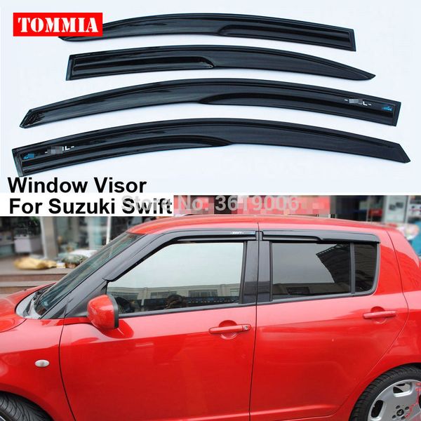 

tommia 4pcs window visor shade vent wind rain deflector guards cover for suzuki swift