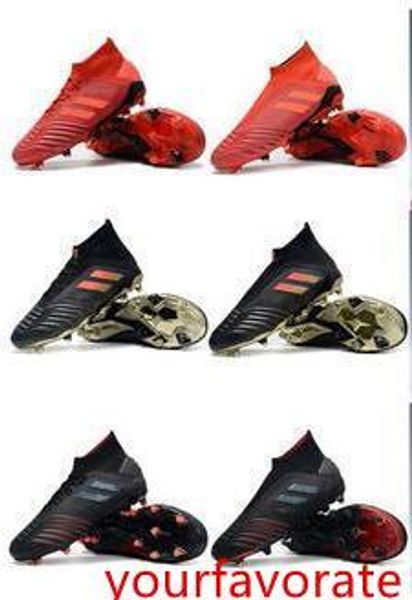 

2019 new arrival mens soccer shoes predator 19.1 fg high ankle soccer cleats predator 19 accelerator tango football boots tacos de futbol