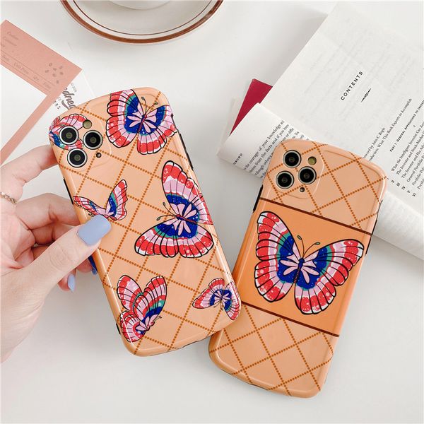 

imd butterfly plaid grid mobile phone case cover for iphone 11 pro max 7 8 plus x xr