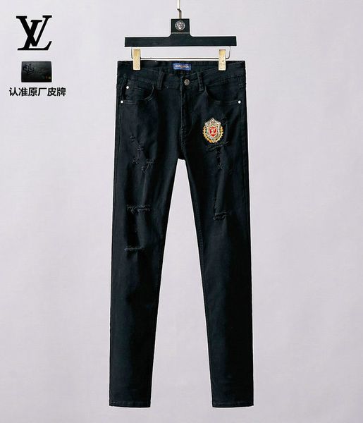 

vl мужчины счетчики классических джинсов дизайнерской бренд комфортных брюки мода пара роскошных классических качества брюки тенденции вышив, Blue