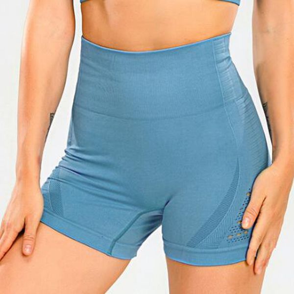 

yoga outfits 8 colours seamless high waist women workout shorts fitness running stretch push up gym tights sportswear, White;red