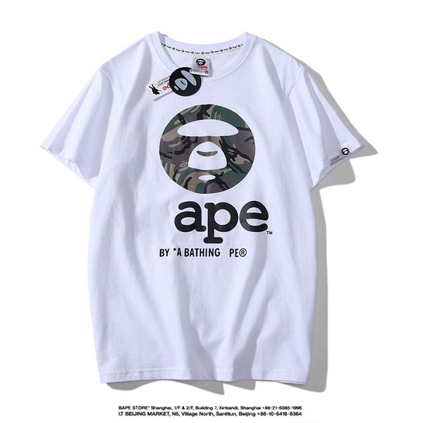 

2020 new aip new arrival designer high-quality cotton clothing men and women couple t-shirt printing t-shirt short sleeve m-2xl, White;black