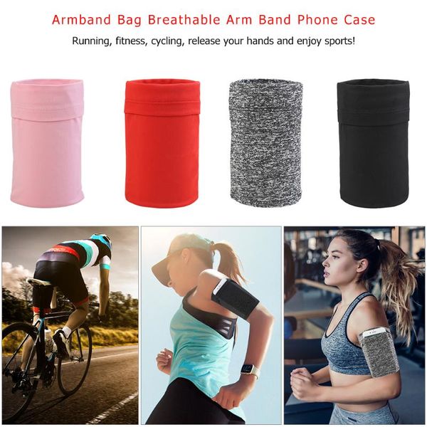 

outdoor running cell phone bag armband universal mobile phone case bag hight elastic breathable jogging cellphone arm band