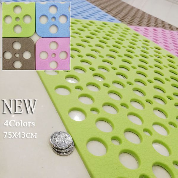 

75*43cm tpe anti-slip solid bath mat slip-resistant shower mats powerful suction cup gripping bathtub mats pads