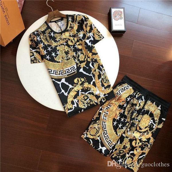 

2020 mens tracksuits designer tracksuit t-shirt and trousers men's cotton short sport suit women's summer sweatsuit 2-piece fashio, Gray