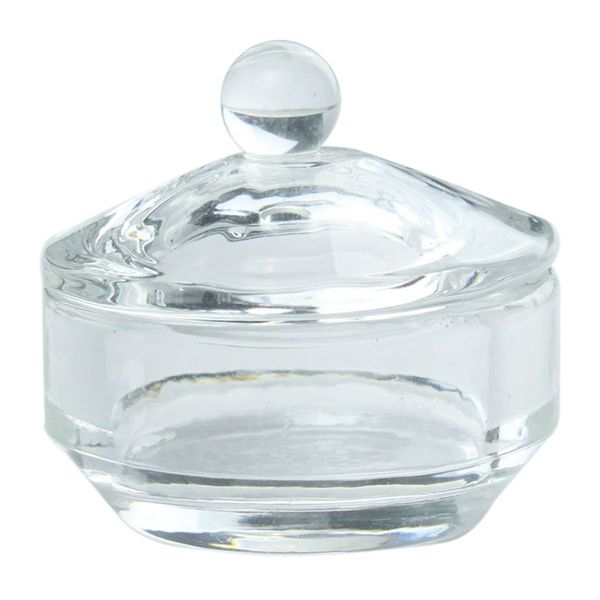 

2 pcs new for liquid powder tool crystal dappen dish nail art acrylic, Silver