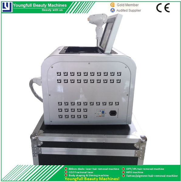 

300w vertical diode laser 808nm machine for hair removal and age spot removal with refrigeration compressor sapphire, Black
