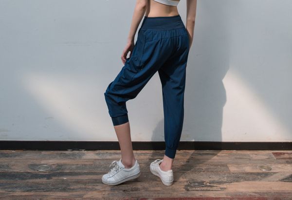 

Womens Loose Harem Dance Pants Training Running Sweat Absorbent Quick Drying Yoga Loose Fashion Female Clothing
