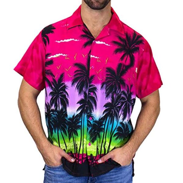 

mens coconut printed summer shirt hawaii styles beach holidays clothes designer quick drying mens designer shirts, White;black