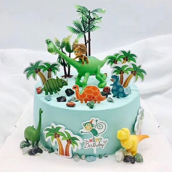 

16pcs cupcake ers tree dinosaur shape cake ers for baby shower birthday hawaiian party cake decoration supplies