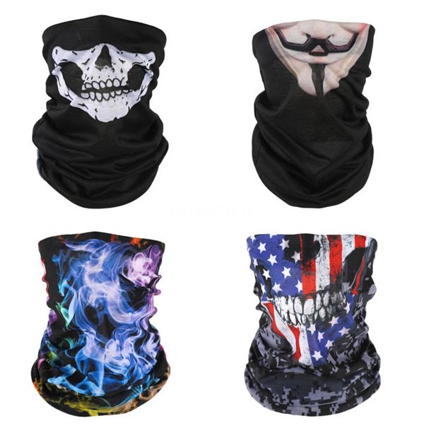 

bicycle magic skull scarf outdoor sports riding gas mask bike headband breathable cycling skull scarf face mask for bike +pm2.5 filte #75#80, Blue;black