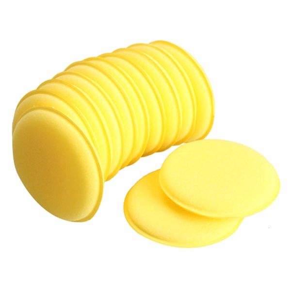 

желтый 12шт воск для рук soft color care отмыть автомобиль убывающего полированный круглый желтый губка для автомобиля
