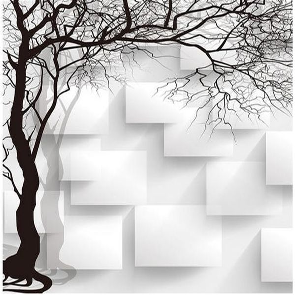 

tree branch wall paper black and white tree box silk wallpaper mural wall stickers wallpaper papel de parede wallpapers