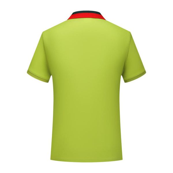 

half sleeve lemon green sd chongfu 899016new mercerized cotton striped collar short-sleeved polo shirt men and women youth lapel polo shirt, Black