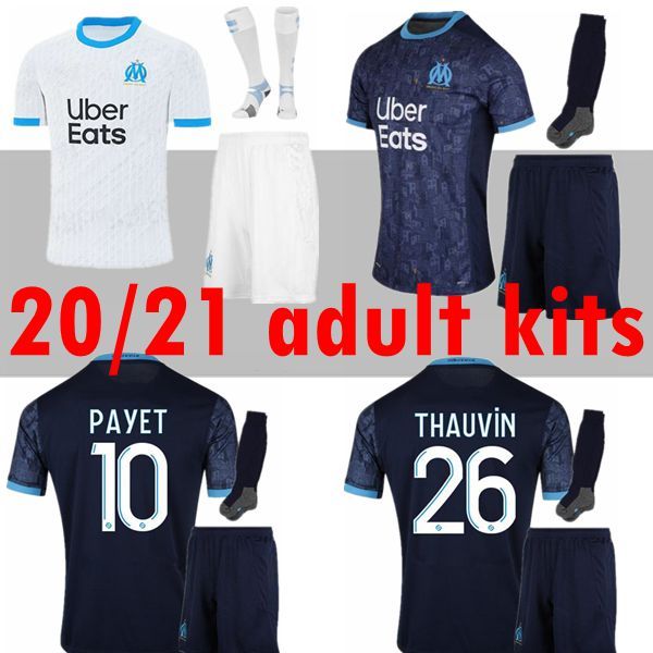 

2020 marseille soccer jerseys kits 20 21 olympique om maillot de foot benedetto payet thauvin 2020 football shirt radonjic germain, Black;yellow
