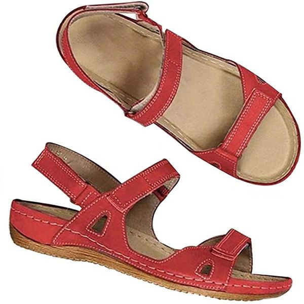 New-Loft Size 36-43 Summer Rhinestone Cut-Outs Medium Heel Sandals Open Toe Shoes