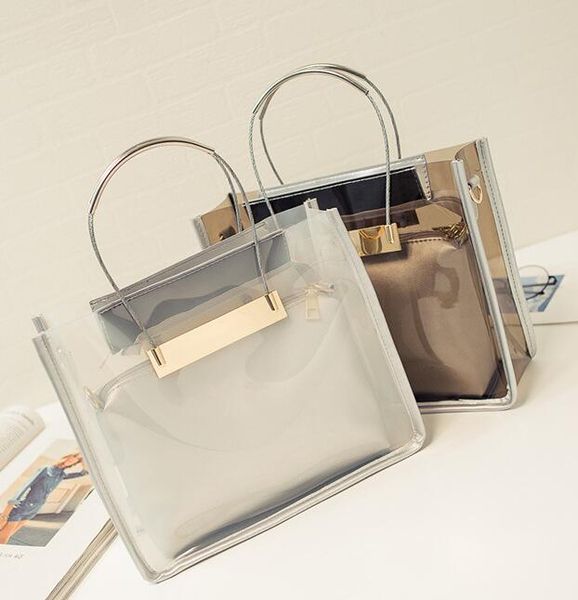 

designer- 2019 fashion handbag+chain shoulder bag new womens bags clear designer handbags est totes pu leather shoulder bag 4 colors