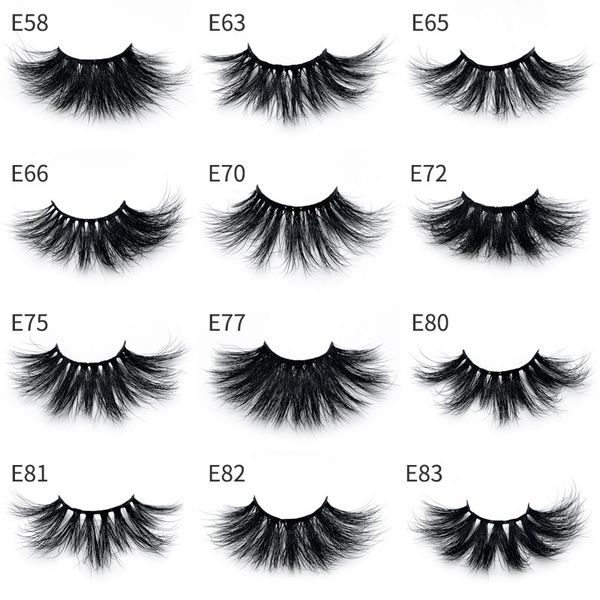 

false eyelashes 25 mm mink european and american e series 3d