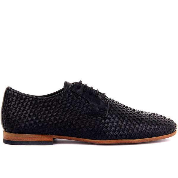 

sail-lakers black leather mesh reinforcement male shoes