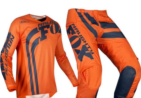 

бесплатная доставка 2019 naughty orange mx 180 cota мотокроссу передач kit racewear dirt bike offroad джерси pant combo, Black
