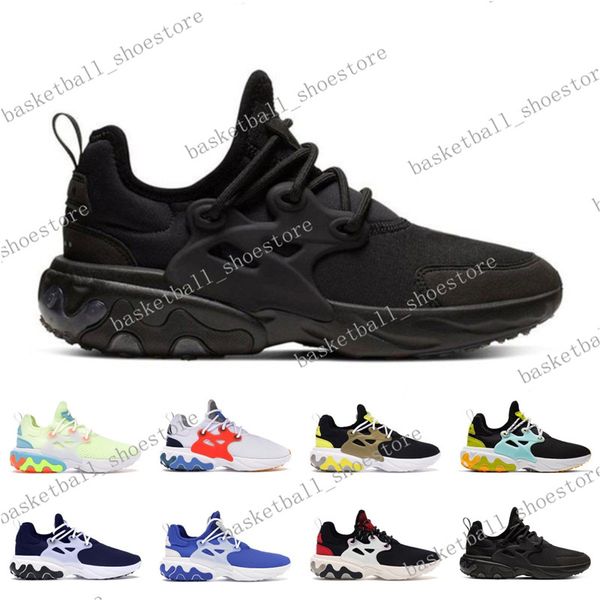 

new react presto mesh men running shoes olympic phantom red bred dharma triple black white runner breathable women sports sneakers a11