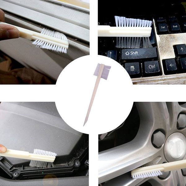 

car/home brush cleaner hair natural dashboard air vent car care hub brushes double-sided design high strength elastic wire