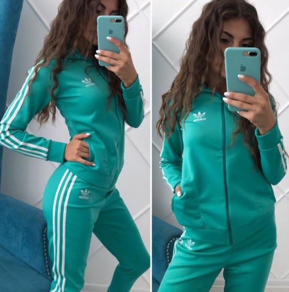 

ad designers tracksuit fashion sport brand womens tracksuit sport sweatshirt casual women zipper jacket three strips s-xl