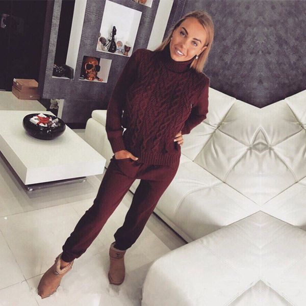 pantaloni maglia di lana