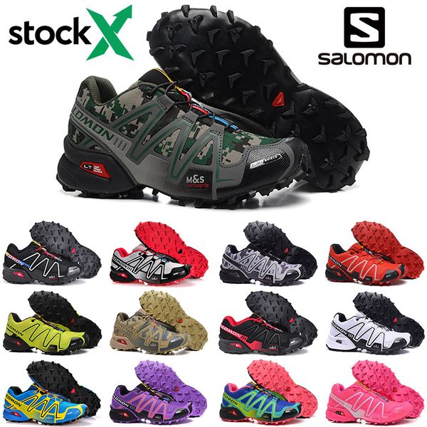 

new salomon 3 stock x speedcross cs 3s men women running shoes speed cross mens trainers outdoor sports sneakers hiking size 36-46, White;red