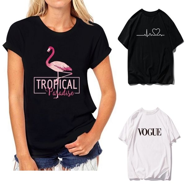 

women designer clothes women designer tshirts 2019 new t womens tshirts female girls t shirts womans flamingo letter white short sleeve