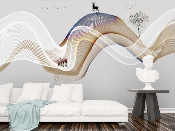 2019 New Stereo 3d Wallpaper Modern Minimalist Nordic Geometric Wallpaper Bedroom Tv Living Room Wall Design Mural 3d High Resolution Free Wallpaper