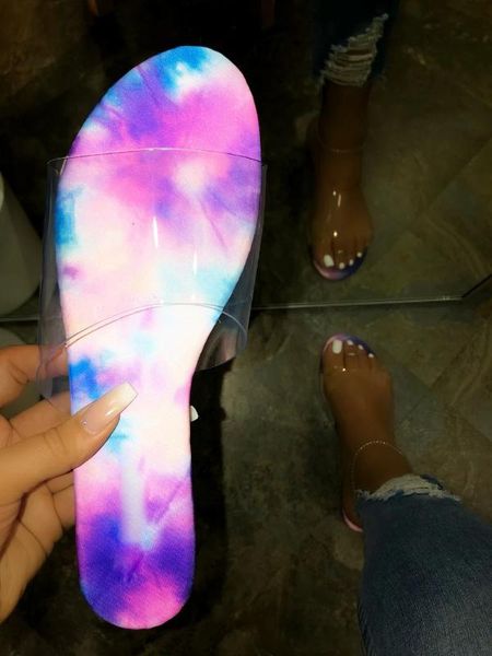 

clear new 2020 pvc summer woman flat slippers candy color shoe woman transparent slides female toe flip flops women's beach
