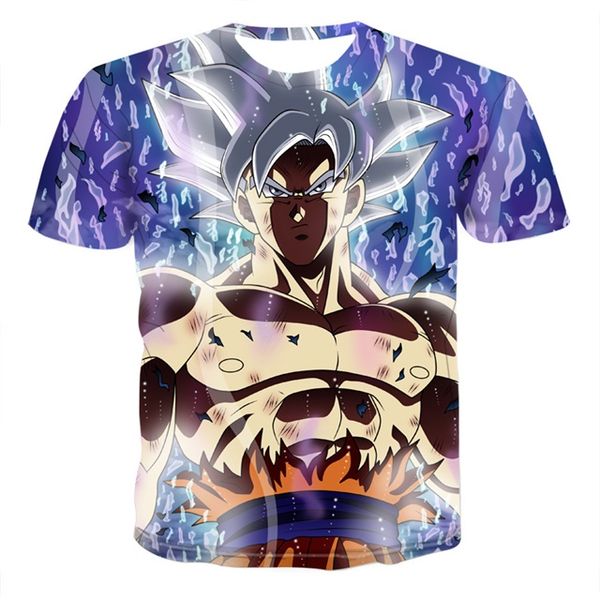 

шаблон логотипа мультфильм 2019 пользовательские характер dragon ball для мужчин полное сублимации краски t-shirt мода 3d printed t shirt z8, White;black