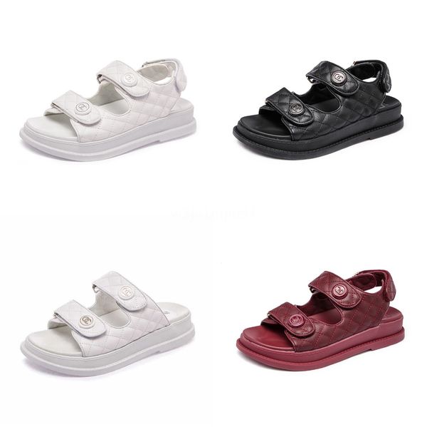 

2020 new fashion womens summer sports sandals casual leisure flat heel sandals open toe platform shoes a332#230, Black