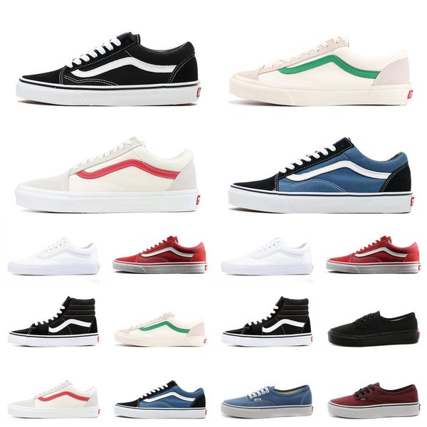 

sale old skool fear of god canvas casual shoes for mens womens triple black white red bule fashion sports sneakers size 36-44